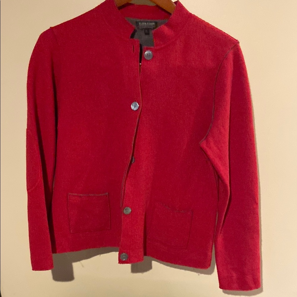 Eileen Fisher Red Blazer
